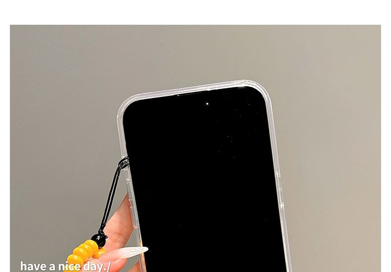 Print Strap Case Set Bead Phone Pear Star /