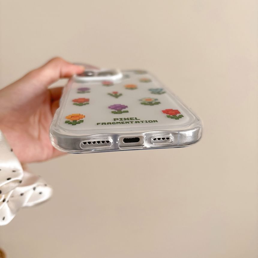 Pixelated Flower Phone Case