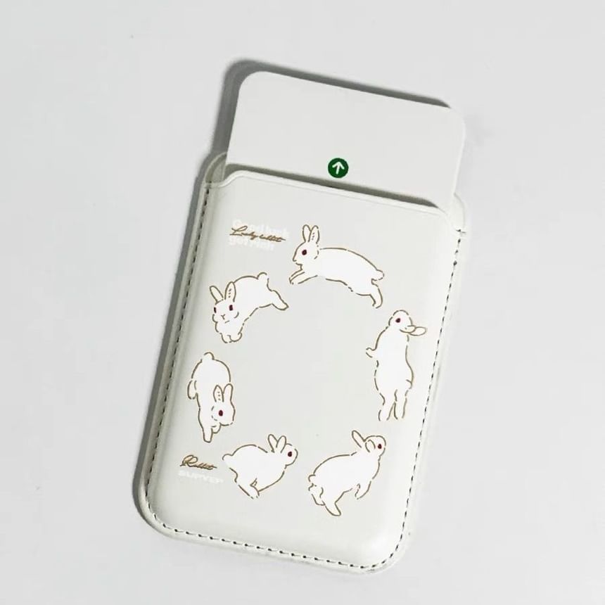 / Card Magsafe Rabbit Set iPhone Compatible Case Print