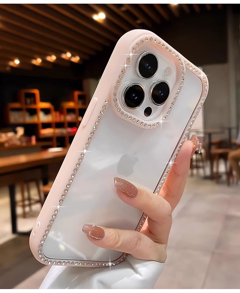 Rhinestone iPhone Case Transparent