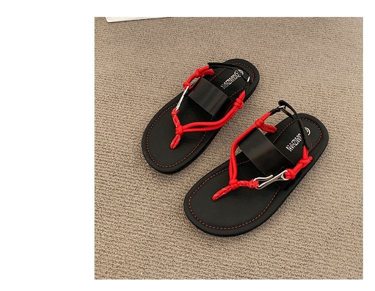 Thong Buckled Sandals