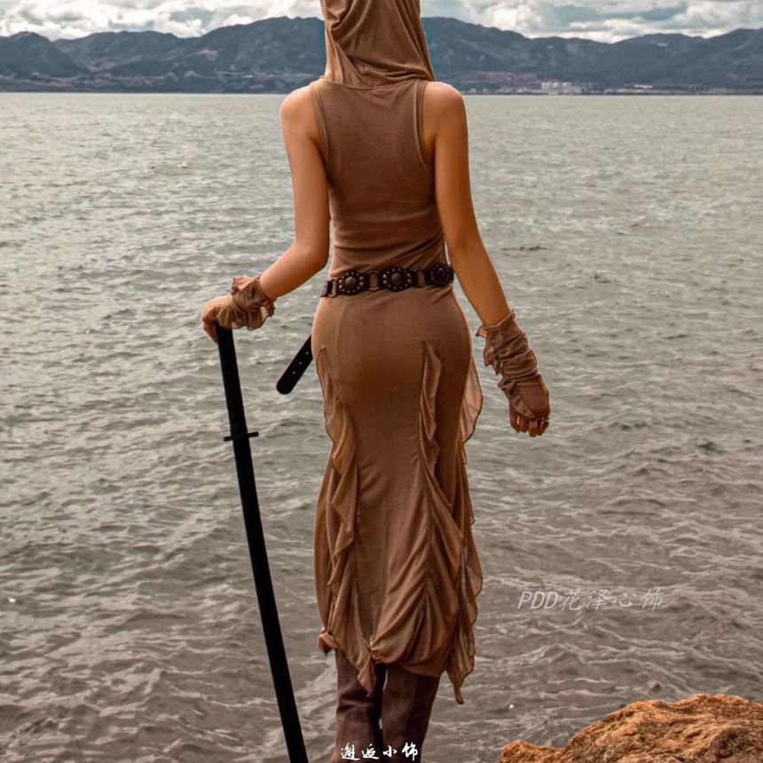 Faux Belt Leather Studded