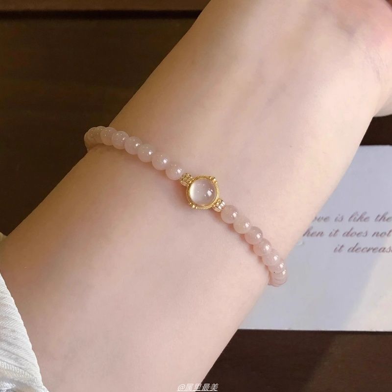 Bracelet Moonstone Gemstone Faux Bead