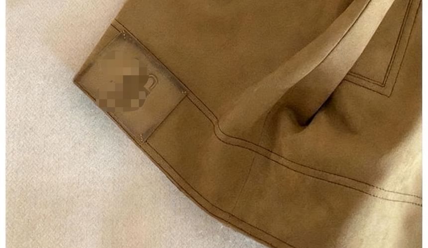 Two Tone Oversized Single-Breasted Jacket