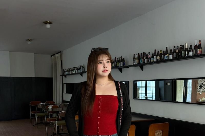 V-Neck Button-Up Plain Long Cardigan