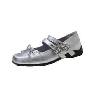 Mary Square Bow Jane Toe Shoes