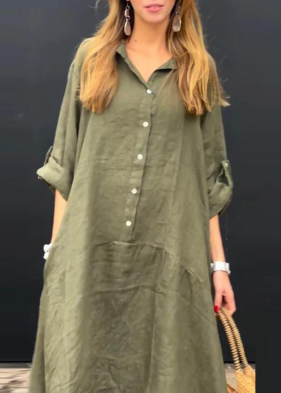 Pan Natural Pink Patchwork Dress Fall Peter Collar Long