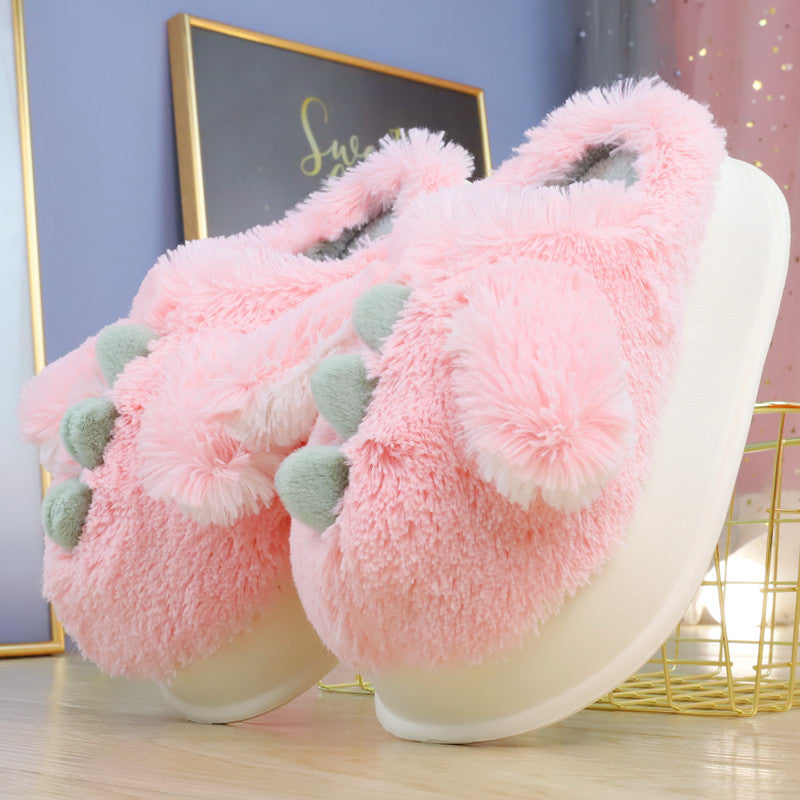 Sweet Pastel Dino Fluffy Slippers ON892 MK Kawaii Store