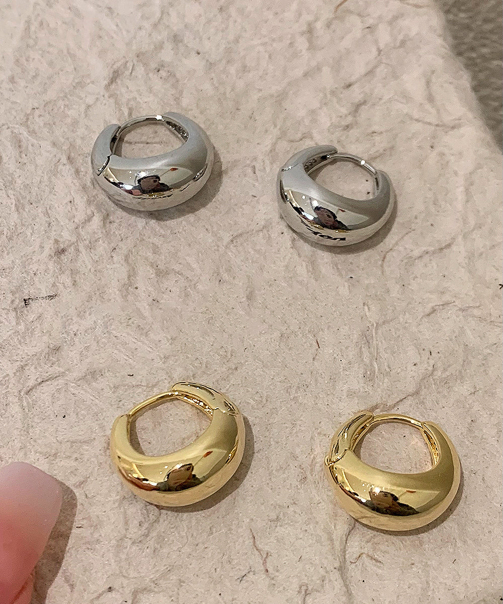 Silk Hoop Design Overgild Earrings Original Copper