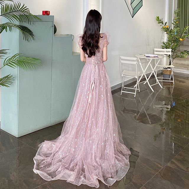 Prom Short-Sleeve Maxi (Various Embellished Dress Designs)