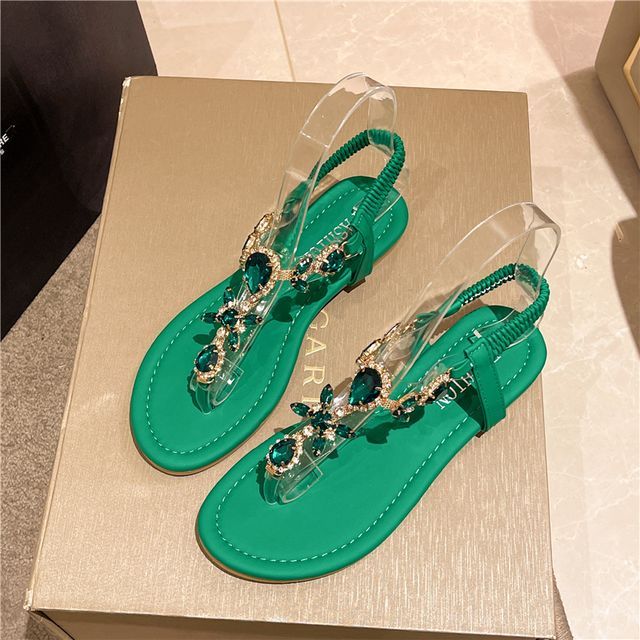 Embellished Thong Sandals