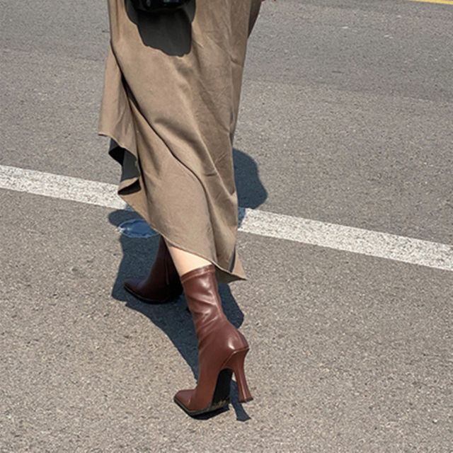 Pointed Short Stiletto Boots