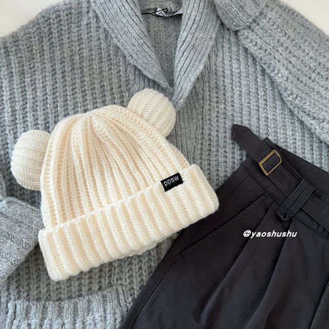 Ear Bear Beanie Knit