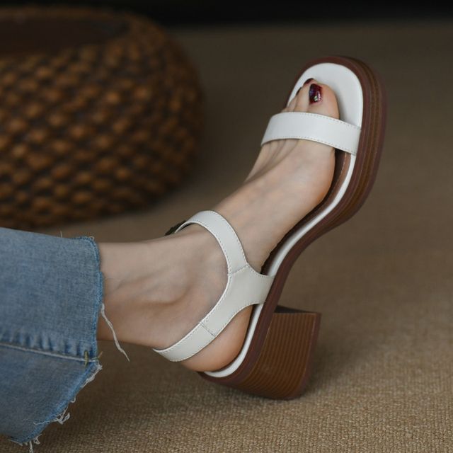 Sandals Block-Heel Buckled