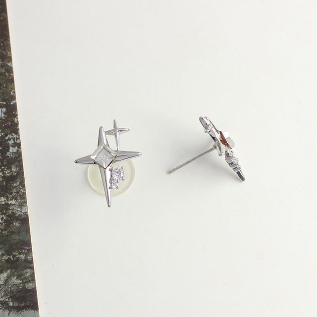 Star Alloy Earring Rhinestone