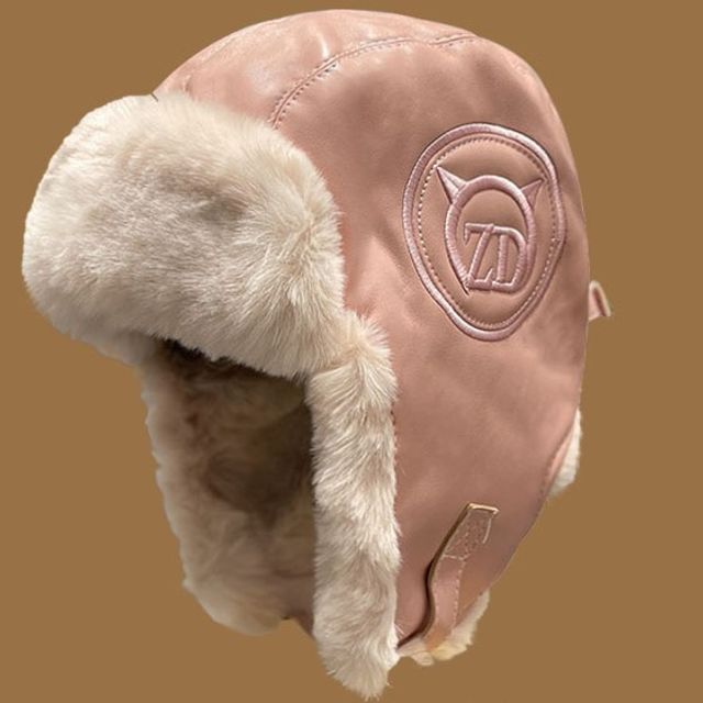 Fluffy Faux Lined Leather Hat