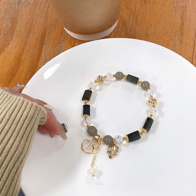 Star Charm Faux Crystal Bracelet