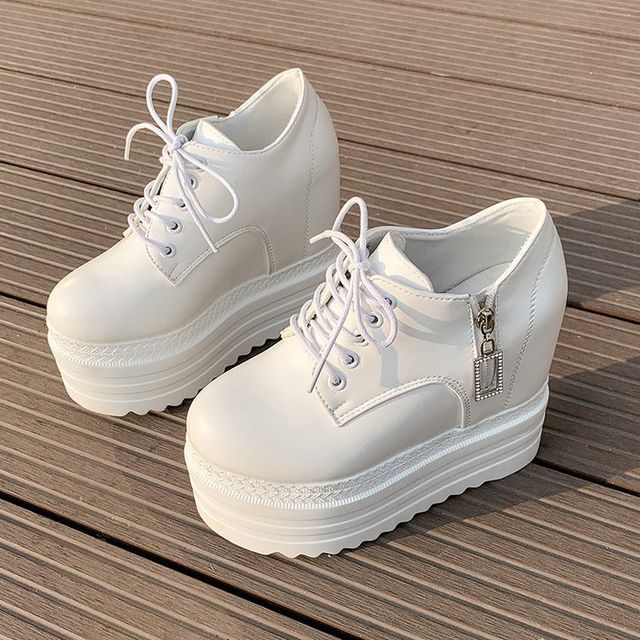 Wedge Lace Hidden Platform Ups