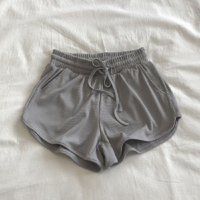 Drawstring Shorts Waist Plain Sweat