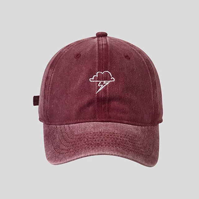 Cloud Lightning Cap Baseball Embroidered