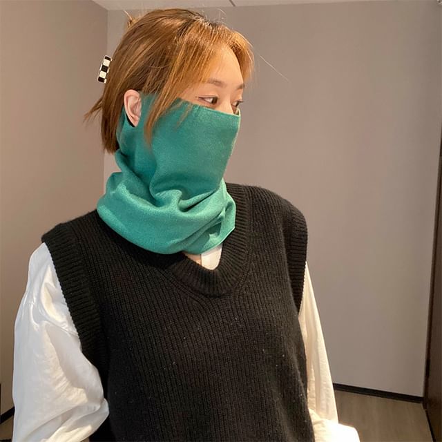 Plain Multi-Way Knit Scarf / Beanie