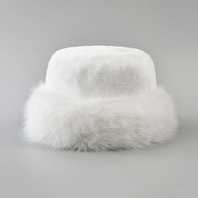 Fur Hat Faux Plain