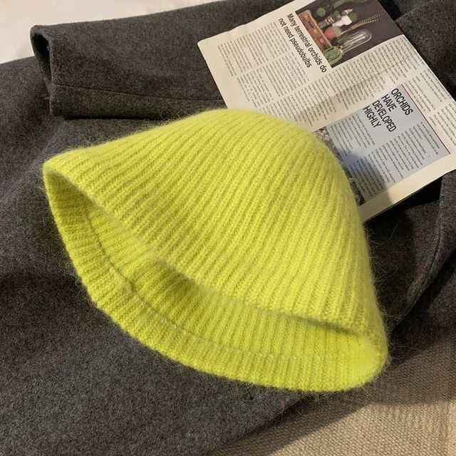 Plain Hat Cloche Knit