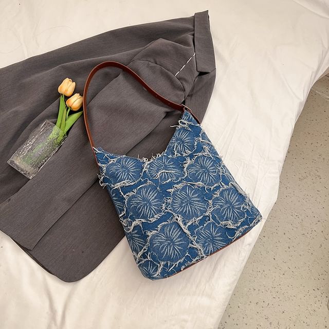 Bag Tote Denim Floral