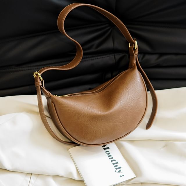 Faux Leather Crossbody Bag