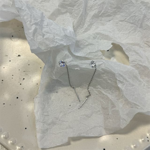 Earring Rhinestone Alloy Threader