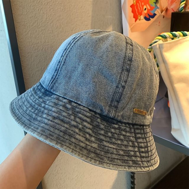 Washed Bucket Hat Denim