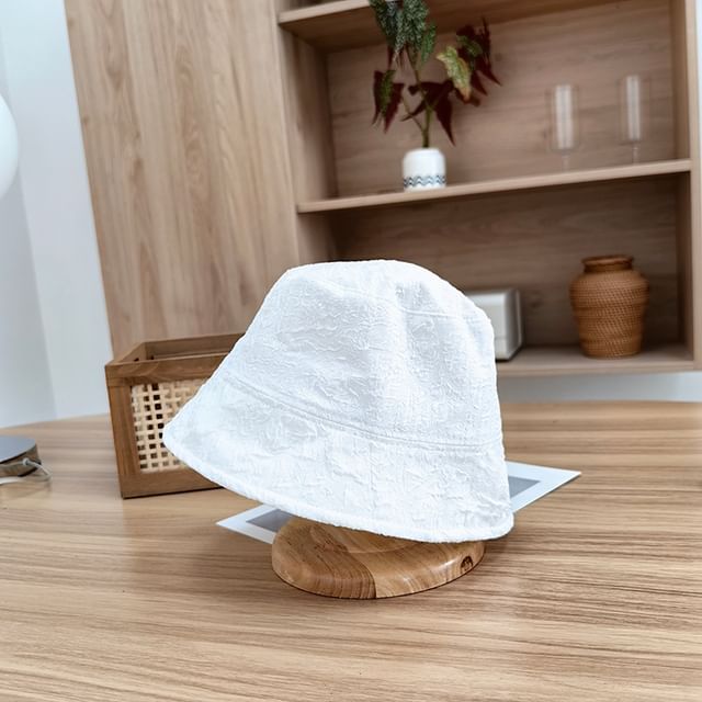 Hat Plain Shirred Bucket