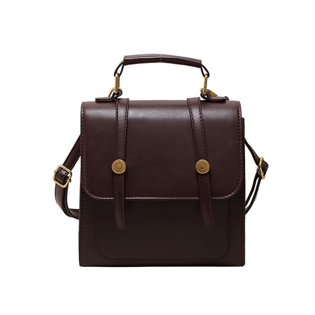 Leather Faux Backpack Flap