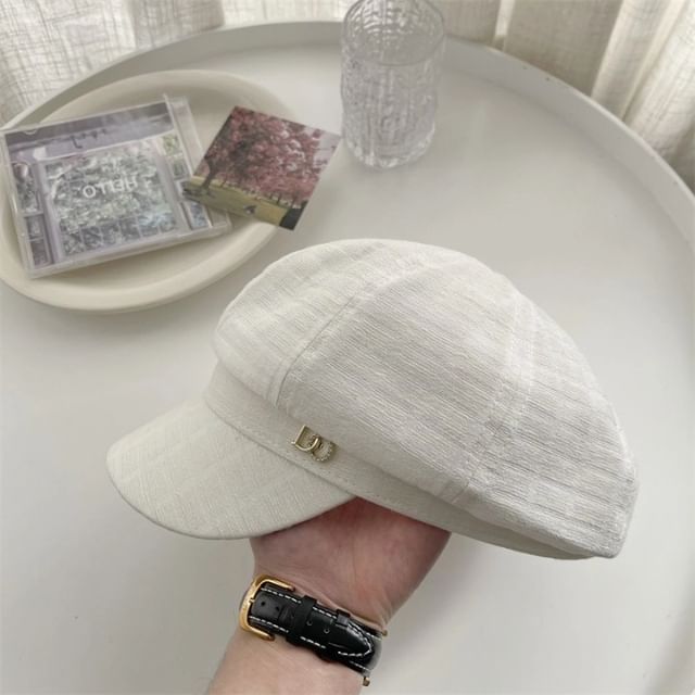 Plain Rhinestone Cap Newsboy Accent