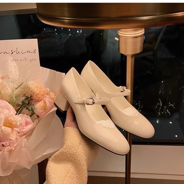 Jane Chunky Mary Heel Pumps