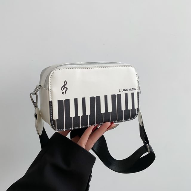 Crossbody Piano Print Bag