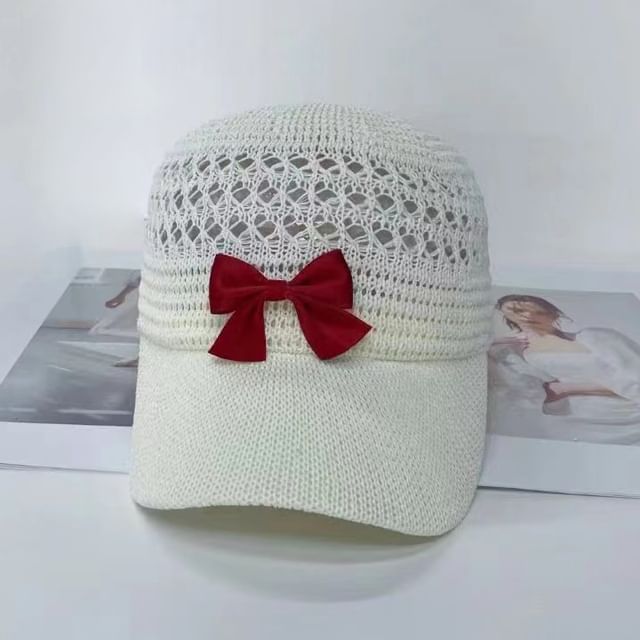 Baseball Cap Woven Bow