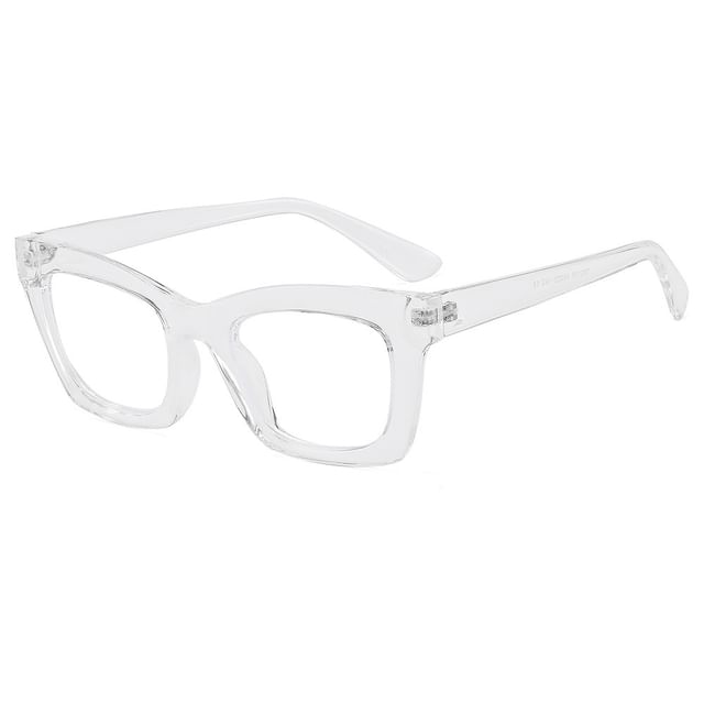 Light Blue Blocking Square Eyeglasses