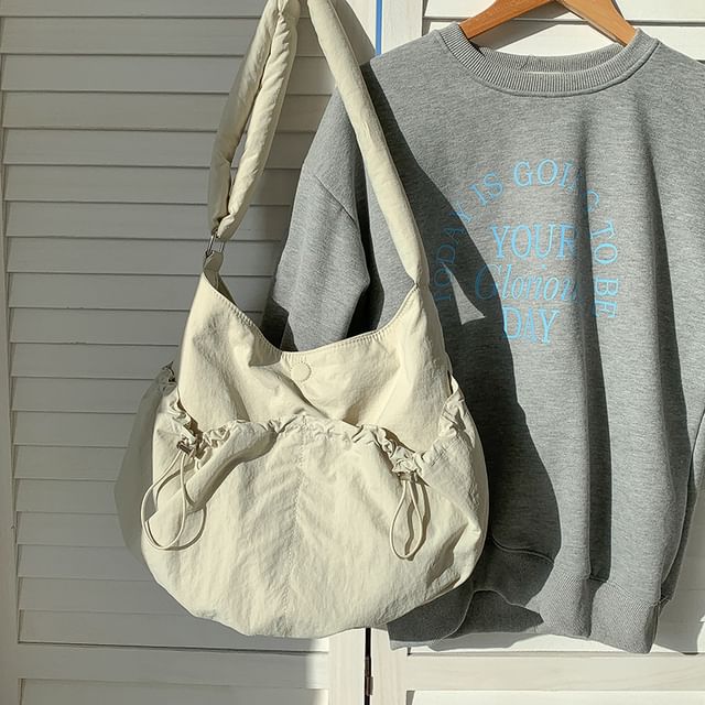 Nylon Crossbody Plain Bag Drawstring