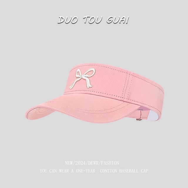 Bow Visor Sun Embroidered