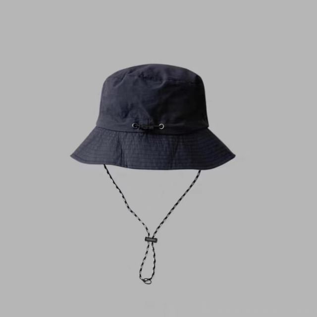 Drawstring Bucket Hat Plain