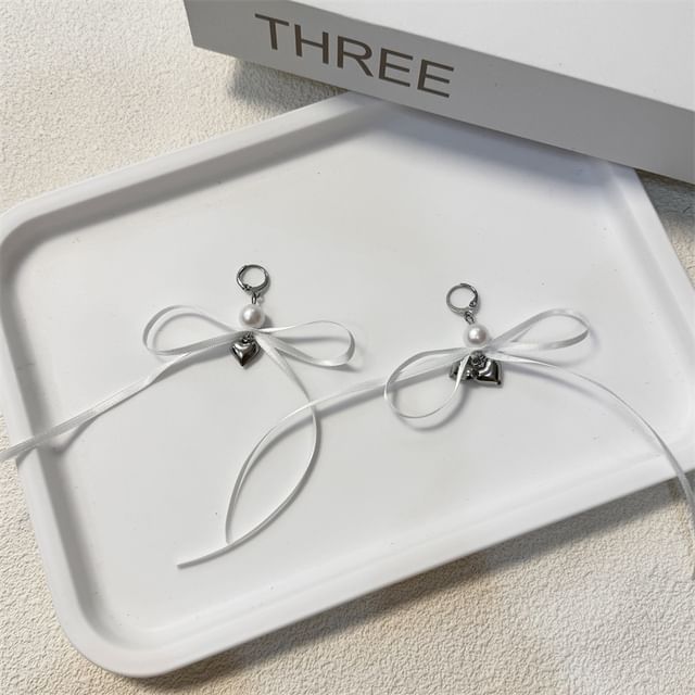Ribbon (Various Earring Drop Pearl / Faux Designs)