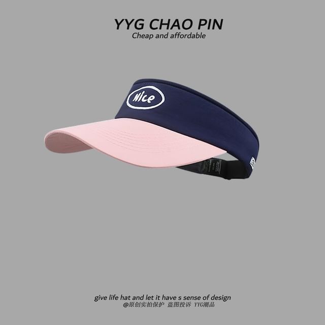 Tone Visor Sun Embroidered Lettering Two