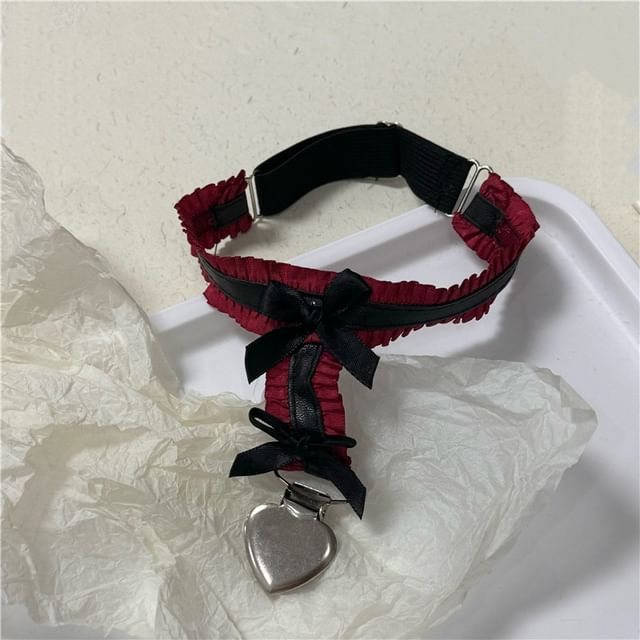 Garter Fabric Ribbon Heart