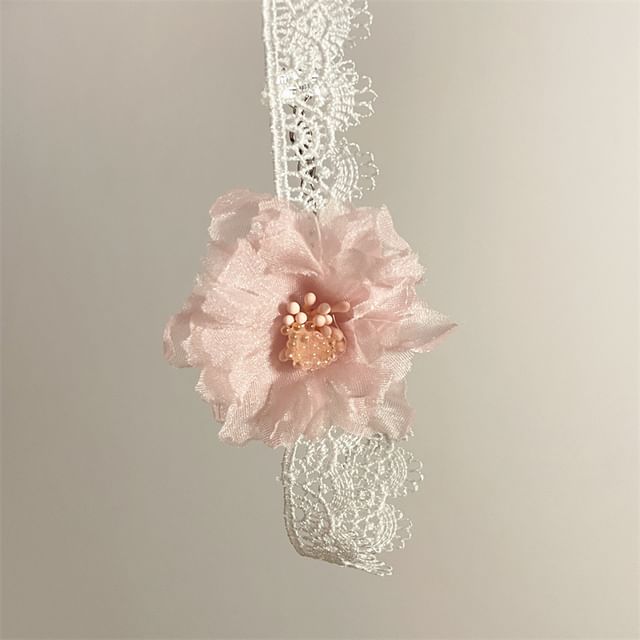 Floral Choker Fabric Lace