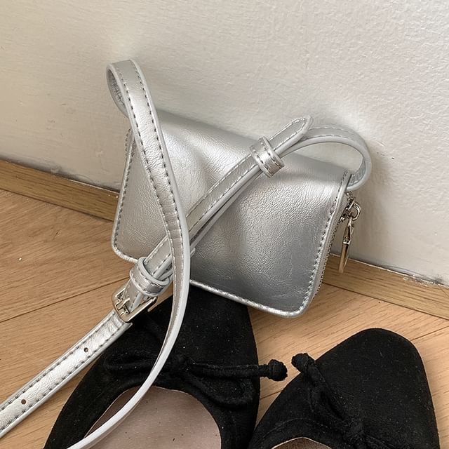 Leather Bag Plain Crossbody Faux