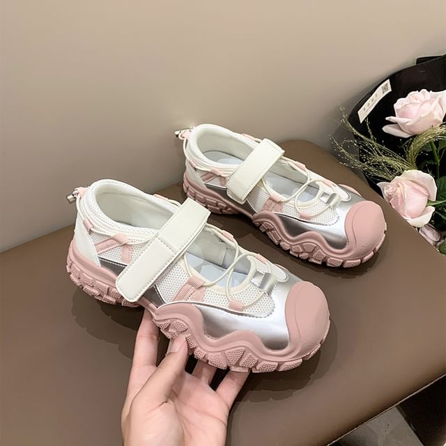 Strap Adhesive Sneakers Platform