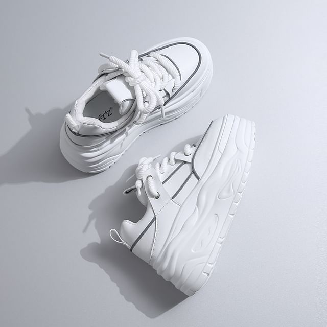 Lace-Up Platform Sneakers