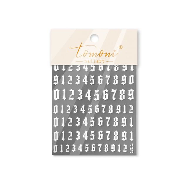 Numerical Nail Art Stickers (Various Designs)
