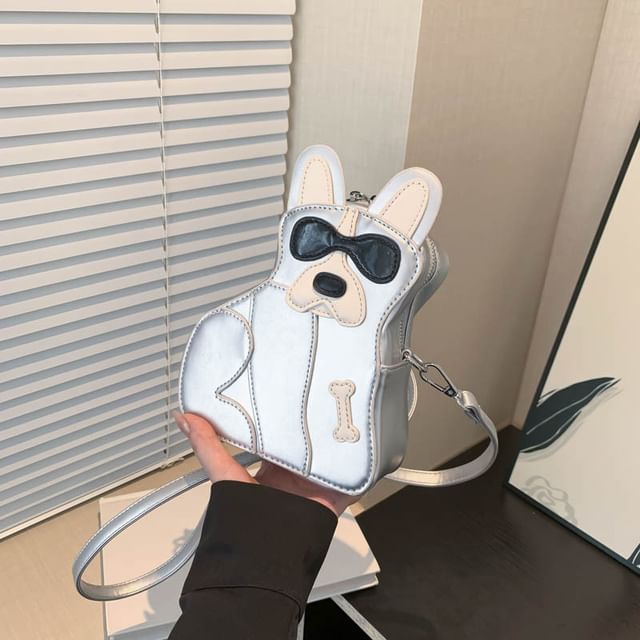 Dog Leather Faux Crossbody Bag